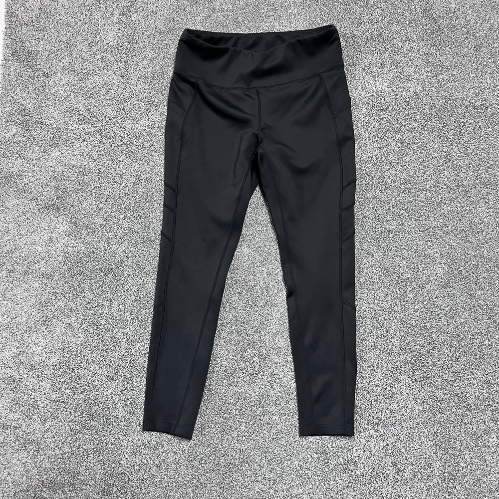 New Balance Womens Large Black Athletic Leggings Stretch Workout Yoga Pants